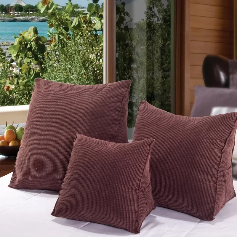 Tatami Waist Pillow with Core Office Lumbar Sofa Car Backrest Stereo Triangle Cushion Bedside Pillow