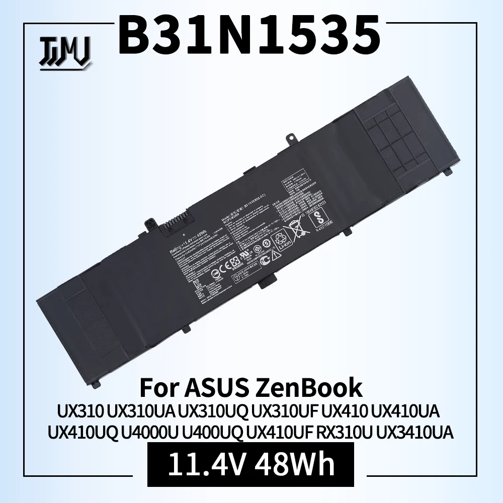 B31N1535 Laptop Battery Compatible with Asus ZenBook UX310 UX310UA UX310UQ UX310UF UX410 UX410UA UX3410UA UX410UQ U4000U U400UQ