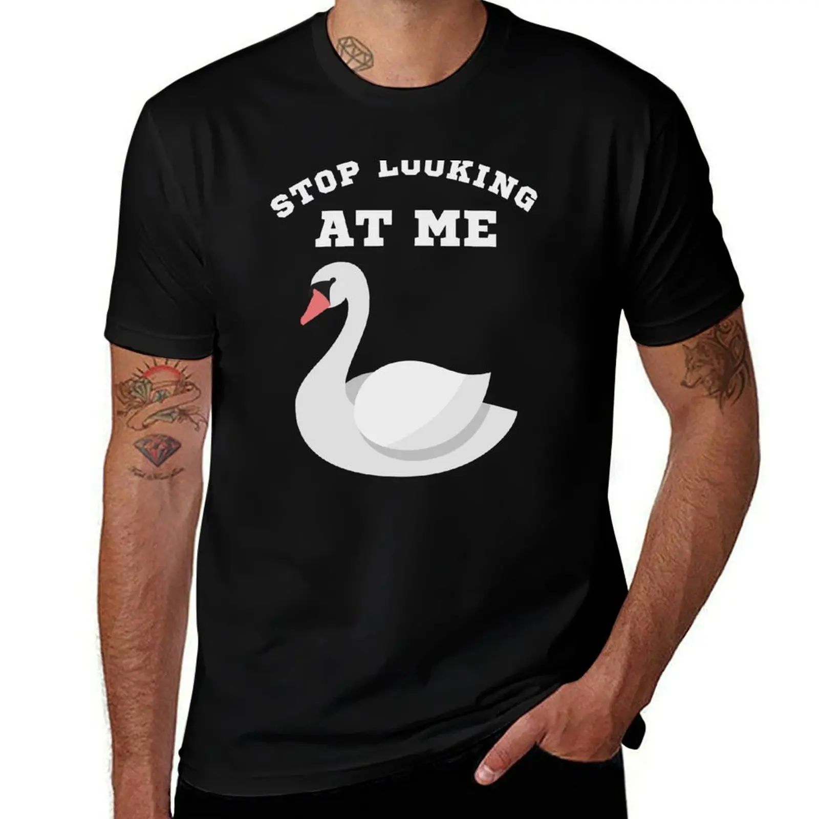 Funny Billy Madison - Stop looking at me swan gift T-Shirt Comfortable Work Wear Tee T-Shirt