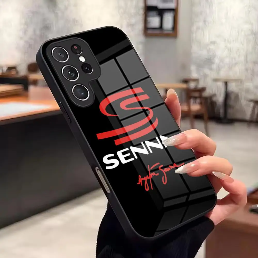 Formula racing driver SENNA Phone Case For Samsung Galaxy A57 A37 A27 A17 A56 A16 A26 A55 A15 A54 A53 4G 5G Glass Phone Case