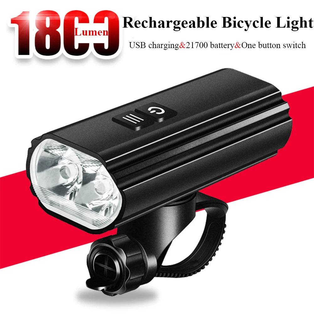 Imagem -03 - Odepro Bk12 1800lm Poderosa Lâmpada de Luz Frontal de Bicicleta tipo c Recarregável Luz de Bicicleta à Prova Dágua Farol de Ciclismo Lanterna Led