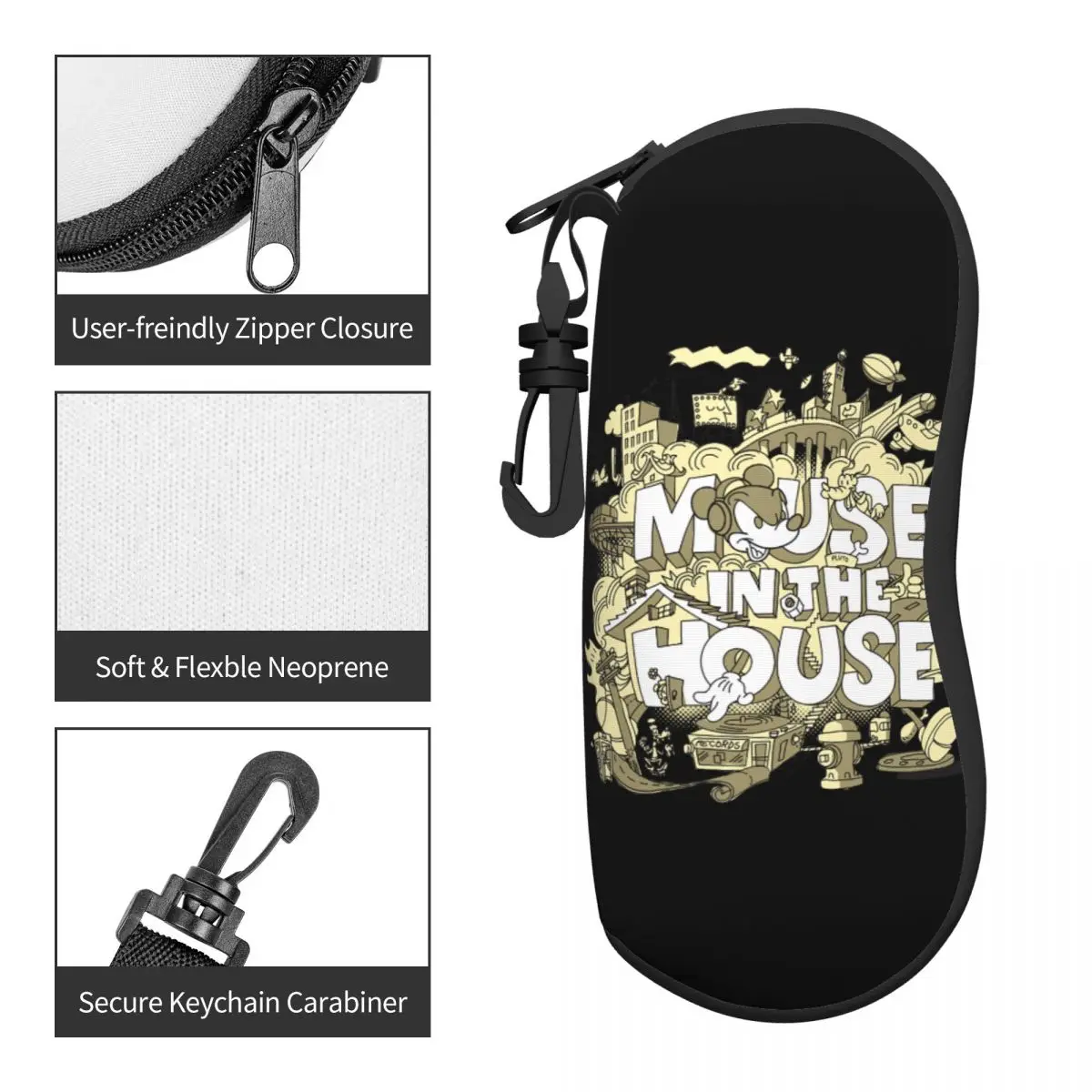 Mickey Mouse Mouse In The House Glasses Case Protective Glasses Storage Box Ins Eye Contacts Case