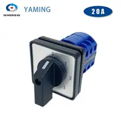 rotary cam switch  LW26-20A Manufacturer 3 Poles Main Switch Manual Transfer Electronic Components Rotate Selector 0-3 Positions