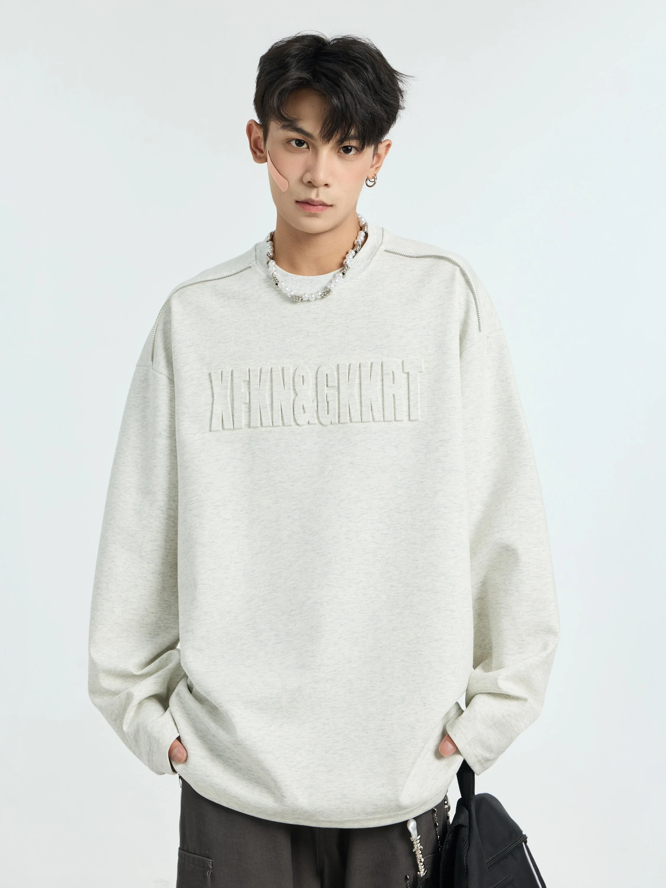 

Мужская толстовка без капюшона с аниме-принтом, воротником-стойкой, на молнии спереди, для офиса, работы, повседневной носки, делового стиля, модная