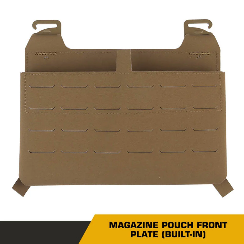 Chaleco táctico panel frontal con bolsa porta-cargadores y MOLLE - imagen 3