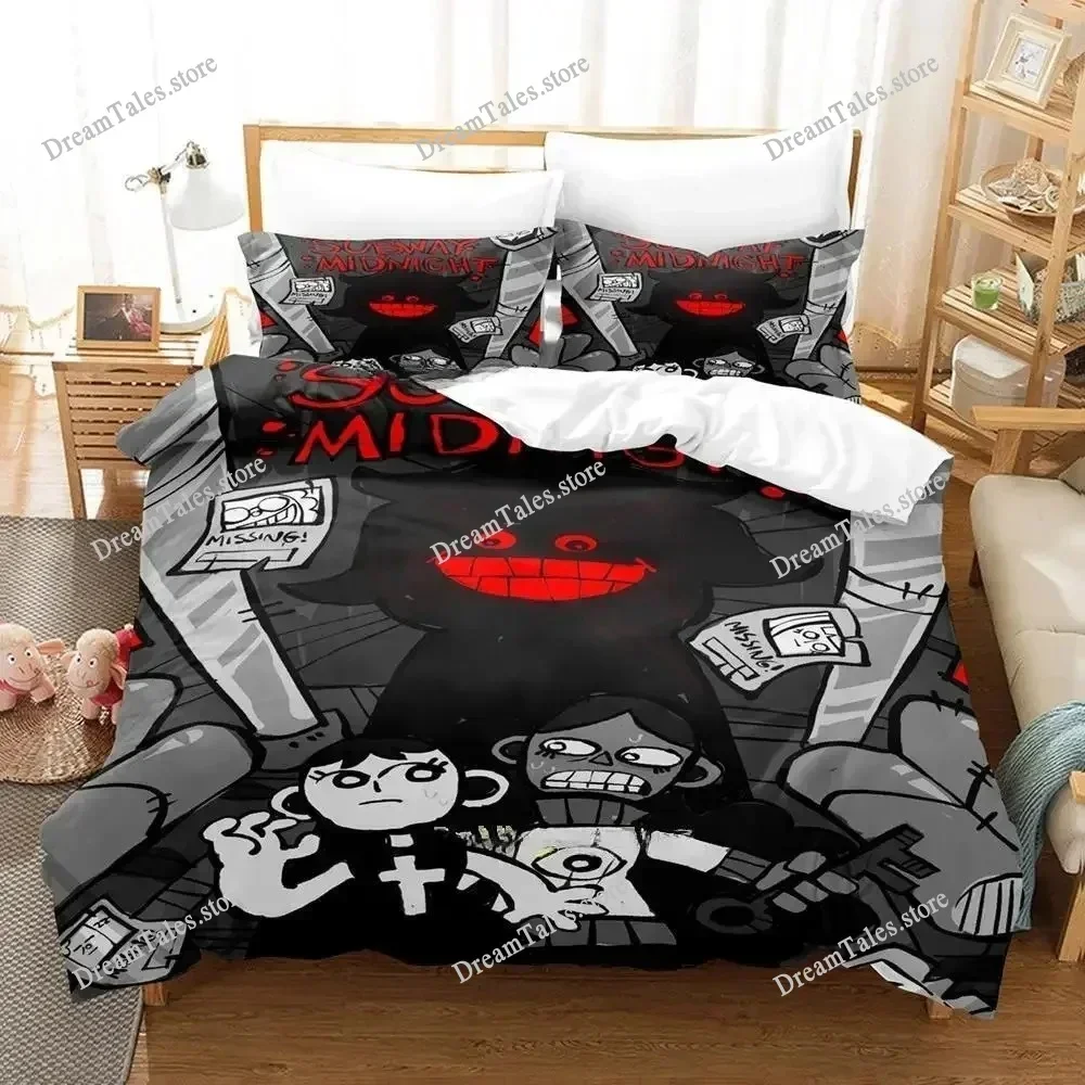 SUBWAY MIDNIGHT New Bedding Set Single Twin Full Queen King Size Bed Set Adult Kid Bedroom Duvet Cover Sets Anime Bed Sheet Set9