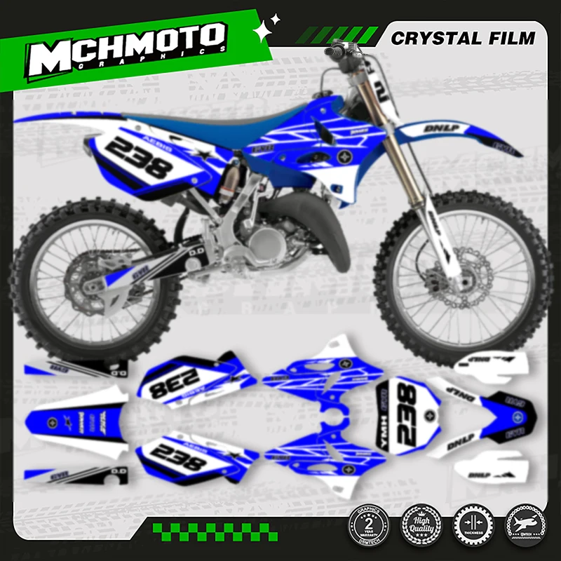 

MCHMFG обтекатель мотоцикла, графическая наклейка, наборы наклеек для YAMAHA YZ125 YZ250 YZ 125 250 2002-2014, номер, имя на заказ