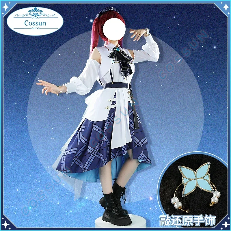 

[Индивидуальный] Vtuber Hololive Blue Journey Все учащиеся Houshou Marine Хакуй Ширанаи Платье Косплей Костюм Хэллоуин Вечеринка Наряд