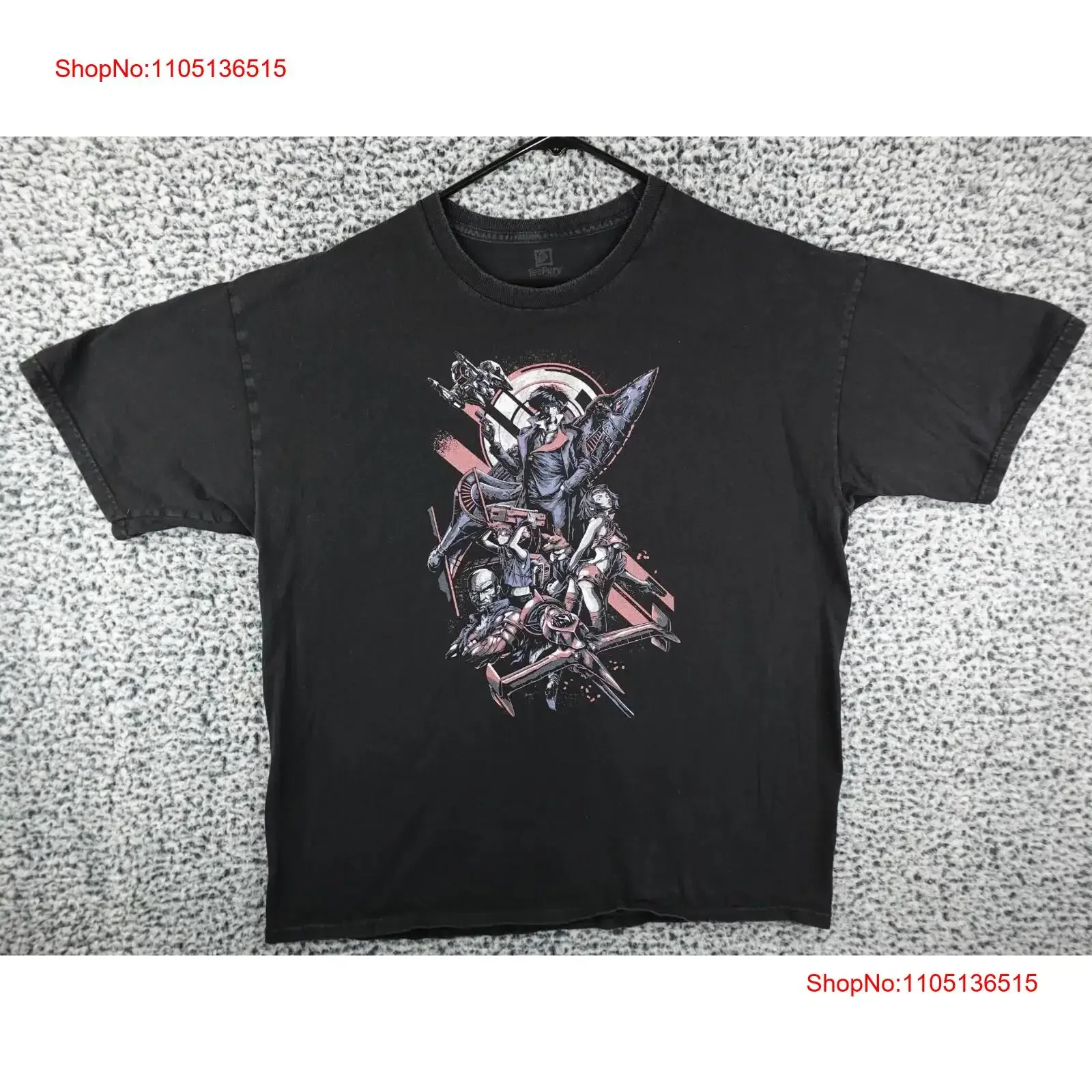 

T ShirtFury Gallery Cowboy Bebop Anime Promo AOP Men's Size XL vintage Washed Casual Comfortable designer clothes Soft