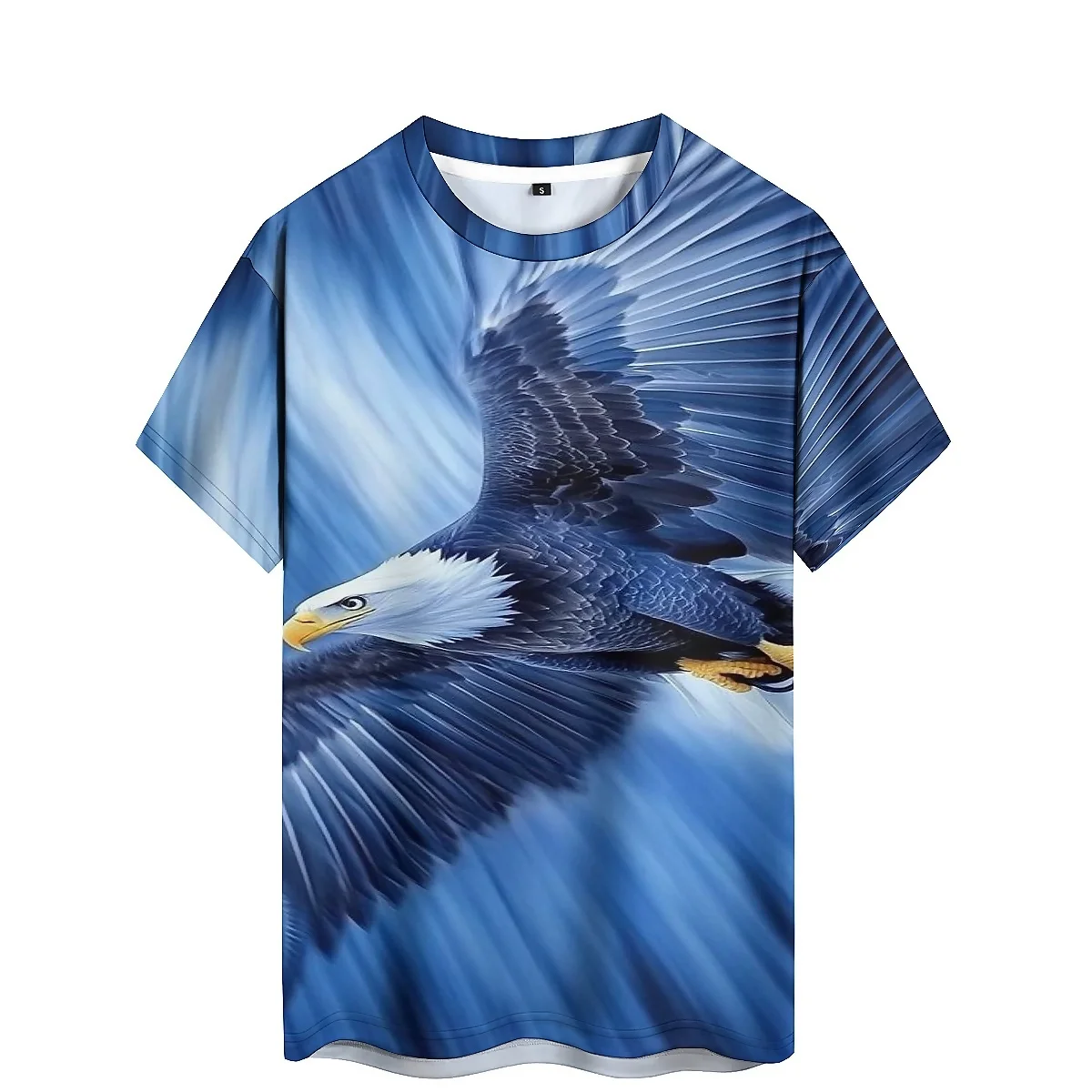 

2025 New Men's 3D Printed Short Sleeve T-shirt Creative Colorful Gradient Loose Version Harajuku Style Breathable and Comfortabl