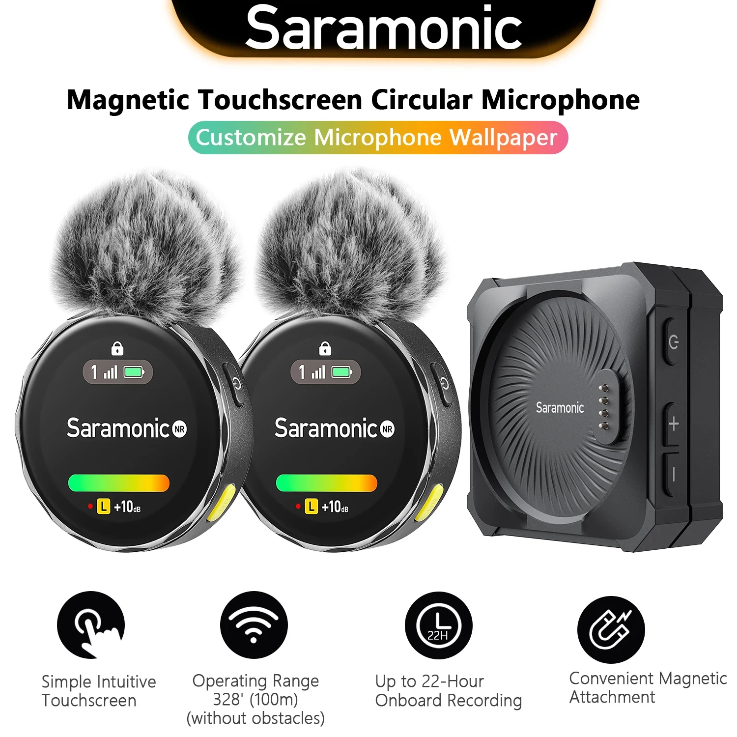 

Saramonic BlinkMe B2 Wireless Lavalier Lapel Microphone for iPhone Mobile Android Type-C DSLR Camera Youtube Live Streaming Vlog