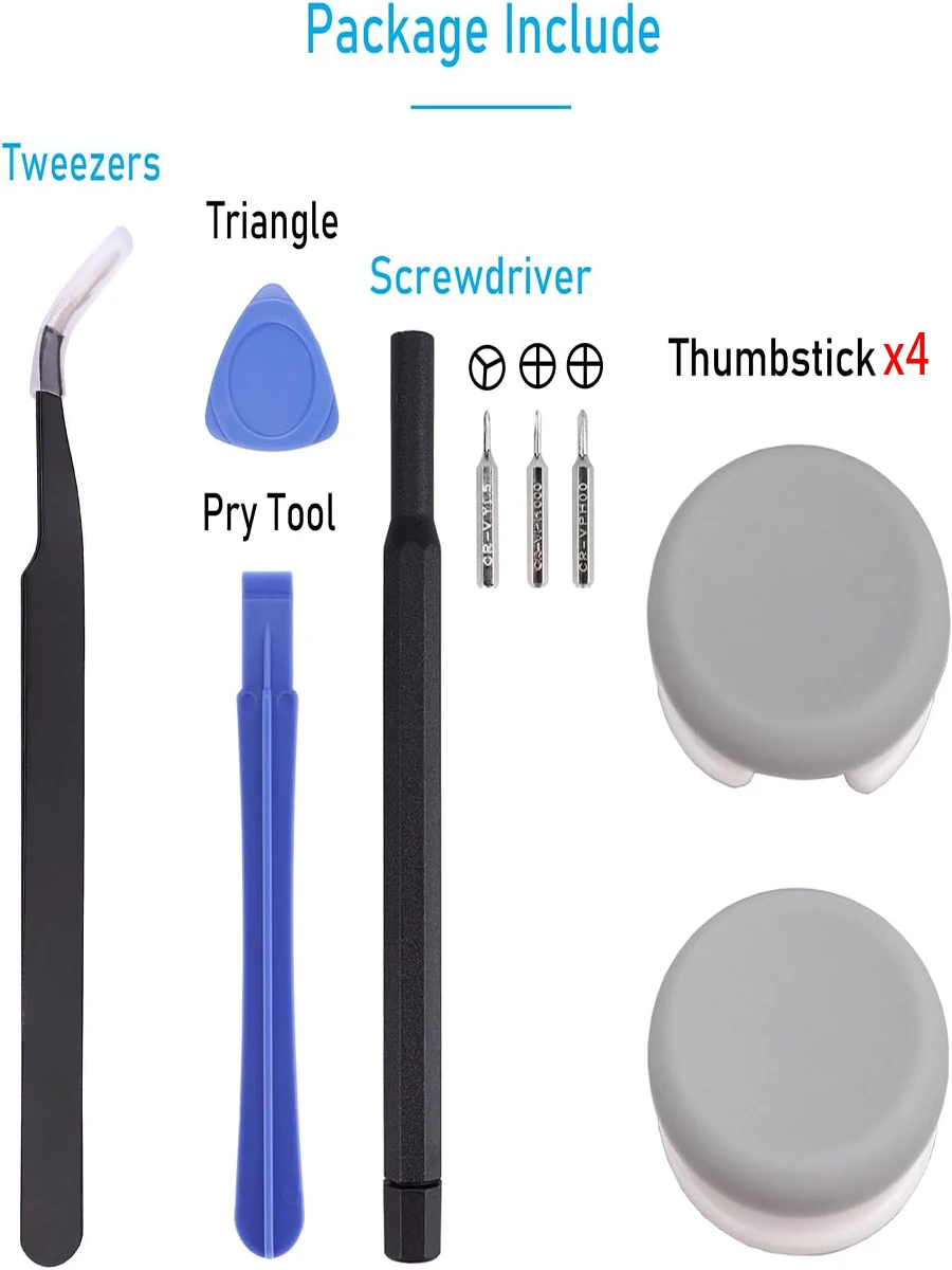 4Pcs Thumb Grip Cap Replacement for Nintendo 2DS 3DS 3DSXL 3DSLL New 3DS, Analog Stick Cover Controller Repair Accessories view 5
