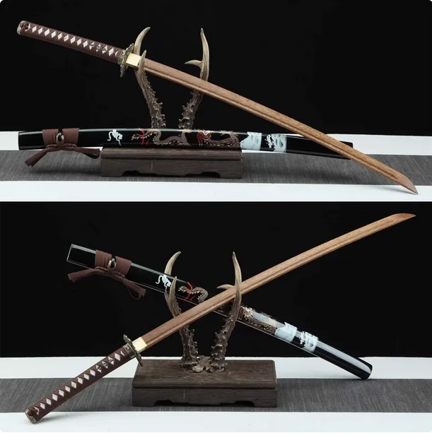 

Exquisite JP Bushido Kendo Iaido Katana Sword Quality Rosewood Blade Physical Combat Training Cosplay Props Unsharp