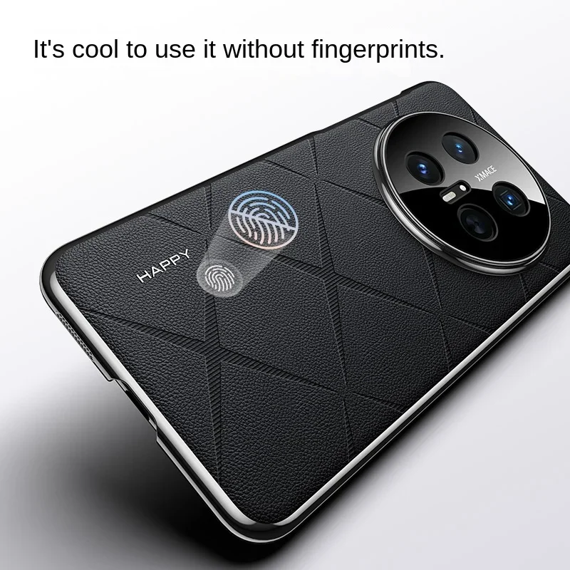 

Luxury Stylish Electroplate Leather Phone Cover For Huawei Mate 70 60 50 40 Pro Capa Camera Protection Bumper Case Phone Shell