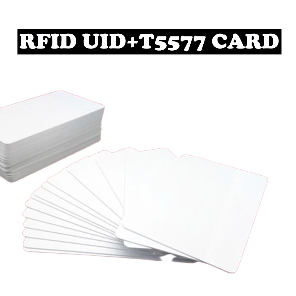 IC ID Dual Chip Smart Card 125Khz Rewritable Badge 13.56Mhz Changeable Tag RFID Clone UID NFC Copy Token T5577 EM4305 Proximity