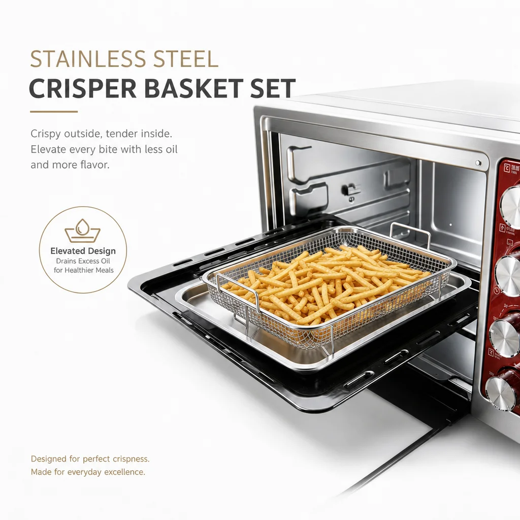Baking Tray Oil Frying Baking Pan Non-stick Chips Basket Baking Dish Grill Mesh Kitchen Tools
