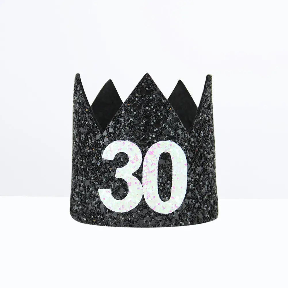 

Взрослая праздничная корона-шляпа с блестками, мини-цифра 40, украшение для вечеринки, блестящий аксессуар для костюма, реквизит для фотосессии