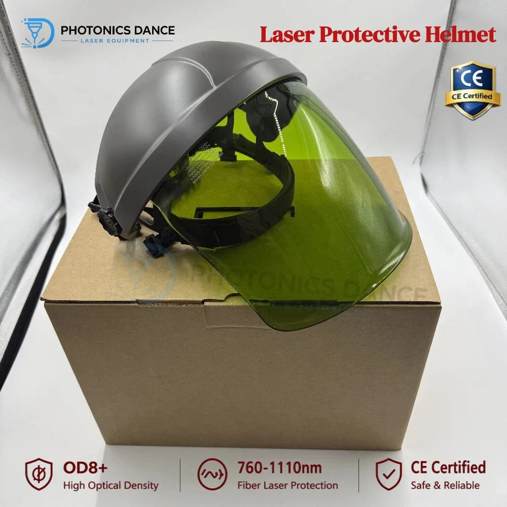 Laser Protective Mask Safety Helmet CE OD8+ 760-1110nm T3D8 Replacement Panel For Fiber Laser Welding/Cleaning/Cutting Machine