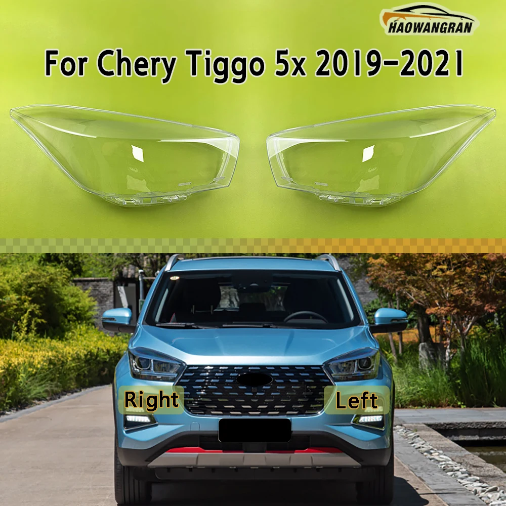 

For Chery Tiggo 5x 2019 2020 2021 Headlamp Lamp Shell Headlight Cover Transparent Lampshade Plexiglass Replace Original Lens