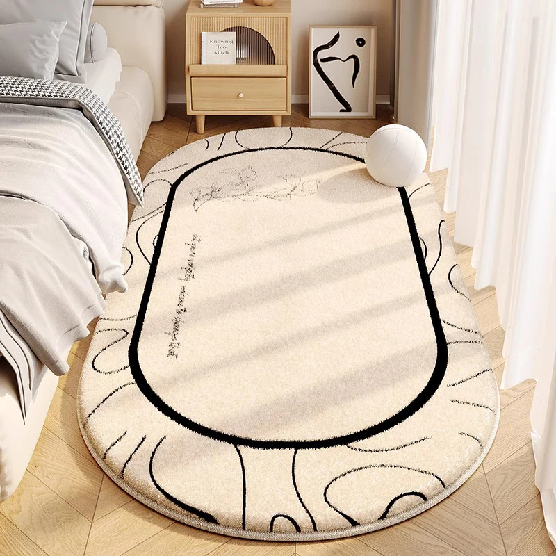 Minimalist Bedroom Plush Carpet Soft Fluffy Washable Floor Mat_voghion.com