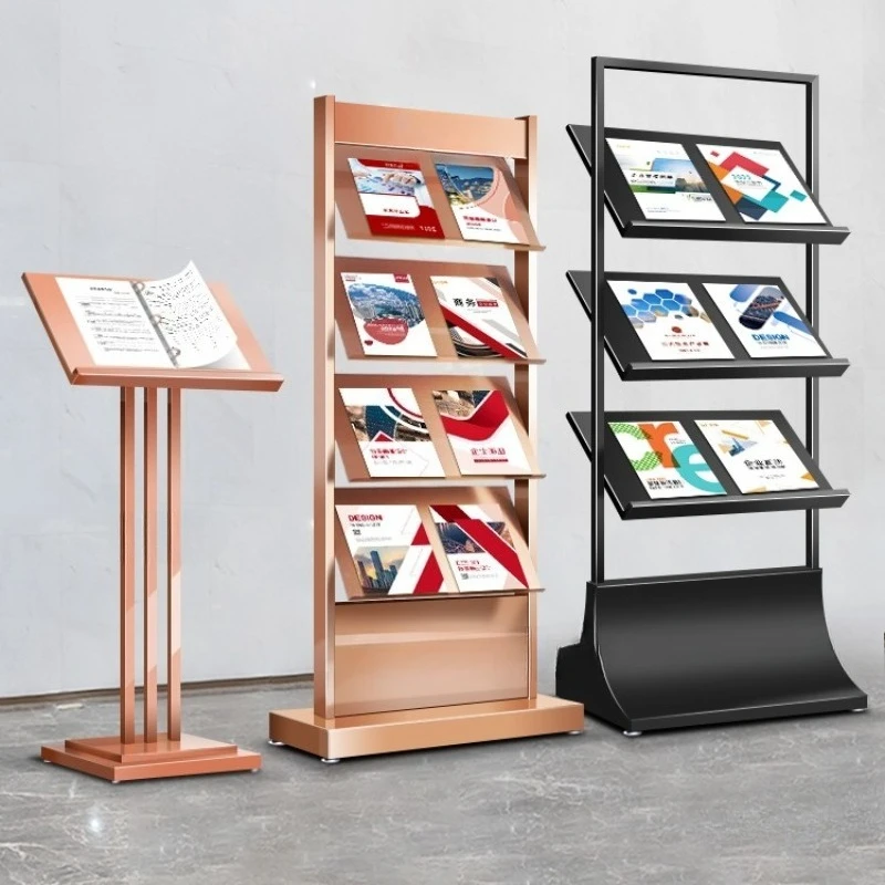 Real estate sales department information rack, floor-to-ceiling bank newspaper rack