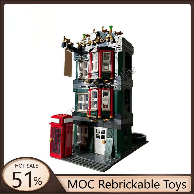 

806 шт. MOC City Street Views модульный антикварный магазин строительные блоки образовательная сборка для детей игрушки популярные праздничные подарки