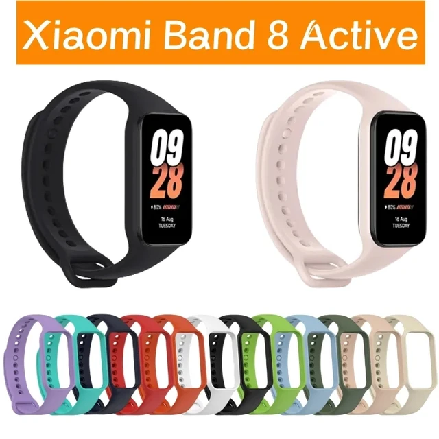Strap for Xiaomi Smart Band 8 Active Bracelet Accessories Silicone Wristband watchband correa MiBand 8 active strap AliExpress