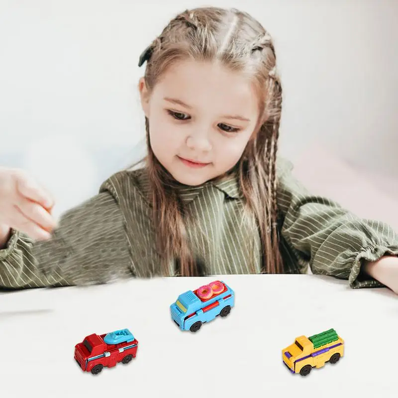 Transformable Mini Kids Toy Car Transformable Dual Design Toy Cars Creative Mini 2-in-1 Car Toys Transformable Vehicles Cars