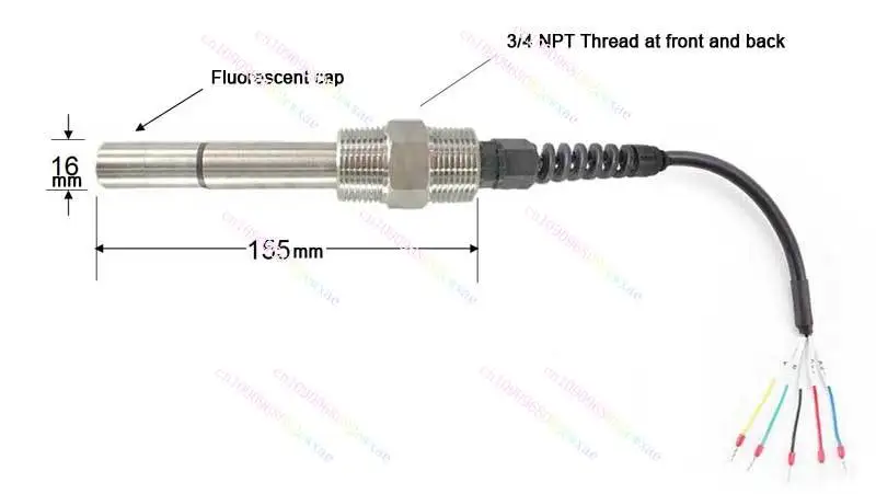 Dissolved Oxygen Probe Sensor Modbus Rtu 4-20mA Optical Fluorescence Method DO Rs485 Maintenance Free Real Time Monitoring