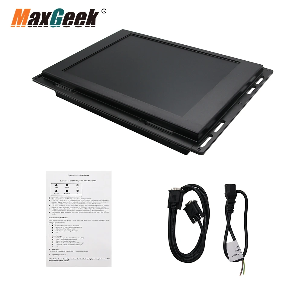 Imagem -06 - Monitor do Lcd de Maxgeek 12 Polegada para Substituição do Monitor do Crt do Pino 28hm-nm4 de Hass Vf2 Vf3 9