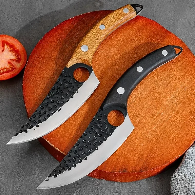 

Stainless Steel Kitchen Knives Wooden Handle Cleaver Slicing Knife Hand Forged Blade Butcher Boning Knife Chef Knife