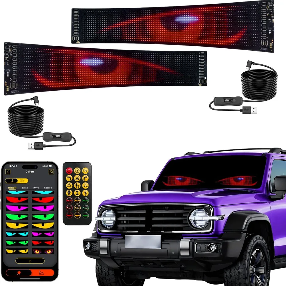 353in-smart-control-led-display-car-windshield-eyes-led-matrix-pixel-panel-display-evil-eyes-led-screen-for-the-car-windshield