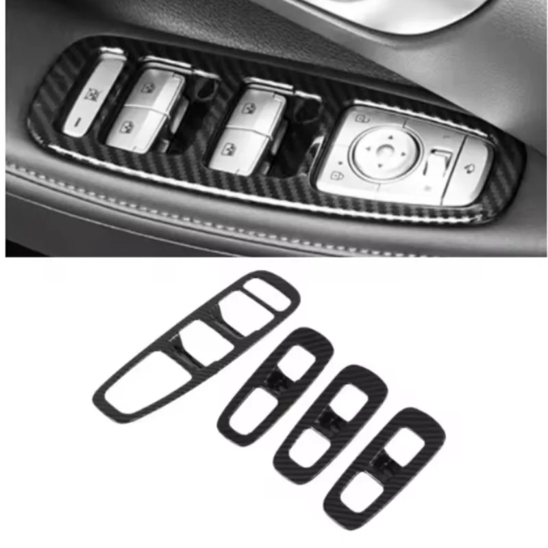 

LHD For Hyundai 10th Sonata DN8 2019-2023 Carbon Fiber Style Front Center Console Cup Drink Holder Cover Trim Bezel
