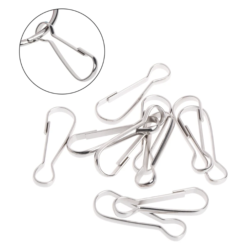 10 Pieces Bird Toy Hooks Stainless Steel Parrot Parts Anti-Rust Connector for Hanging Swing Nest Fruit Feeder