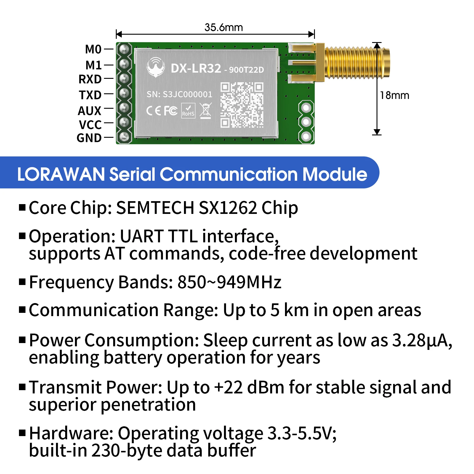 Беспроводной модуль LoRa 868 М – обзор и цена Lora Rfm95