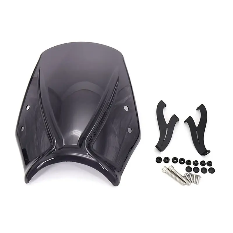 A23Z Motorcycle Windshield Wind Deflector Windscreen Fairing Baffle Cover for Trident 660 Trident660 2021 2022(Smoke Gray)