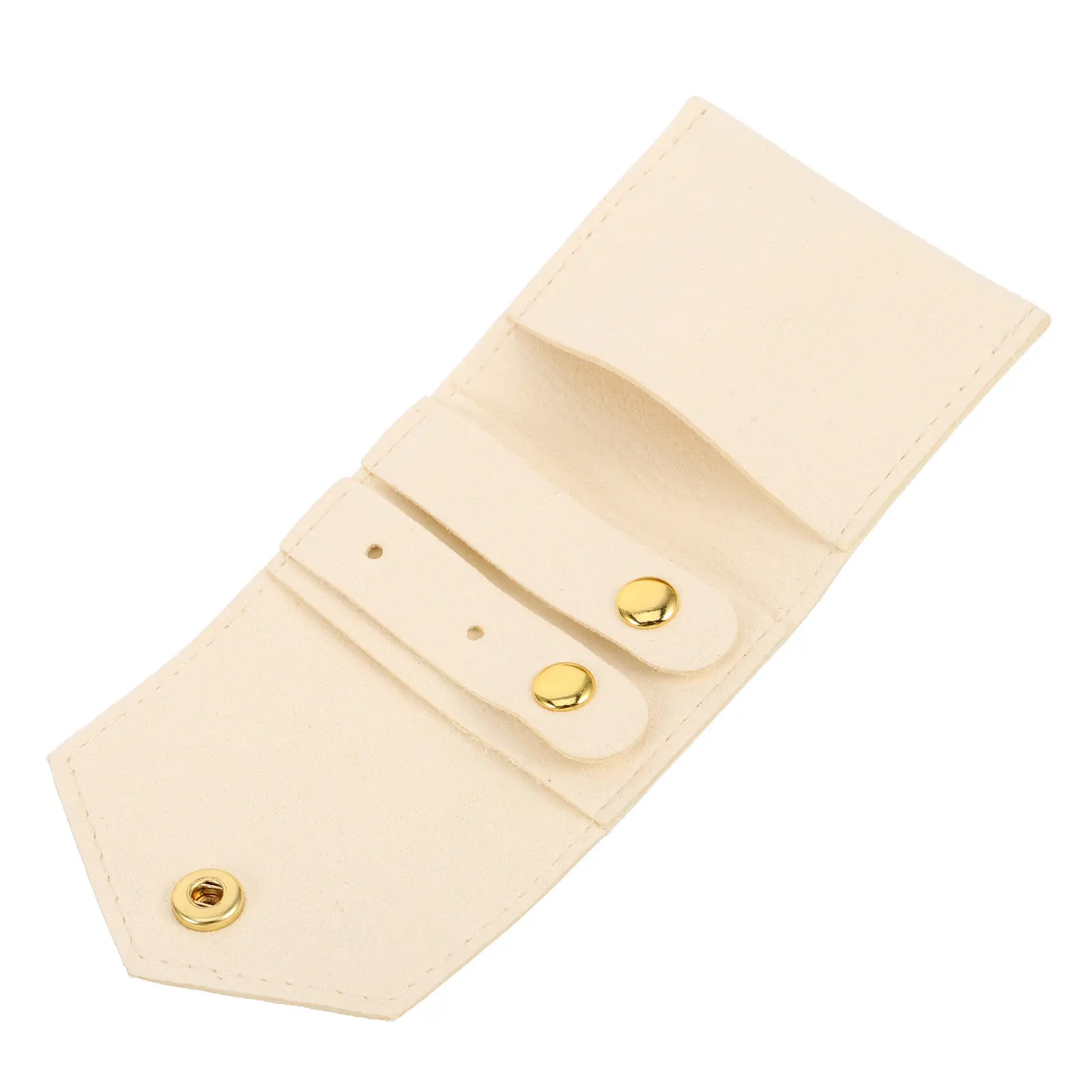 Fashionable Foldable Jewelry Roll Organizer Ultra-Fine Fiber Compact Travel Jewelry Pouch for Earrings Necklaces Rings Storage