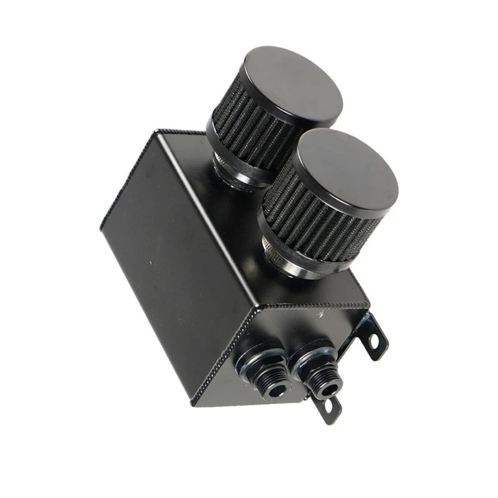 1200ml Twin Baffle Dual Filter Engine Oil Catch Can Tank Reservoir AN10
