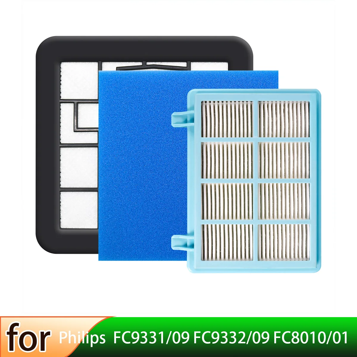 Compatible with Philips Vacuum Cleaner Power Pro Compact FC9330 FC9331 FC9332 FC9333 FC9334 FC9555 FC9550 HEPA Filter