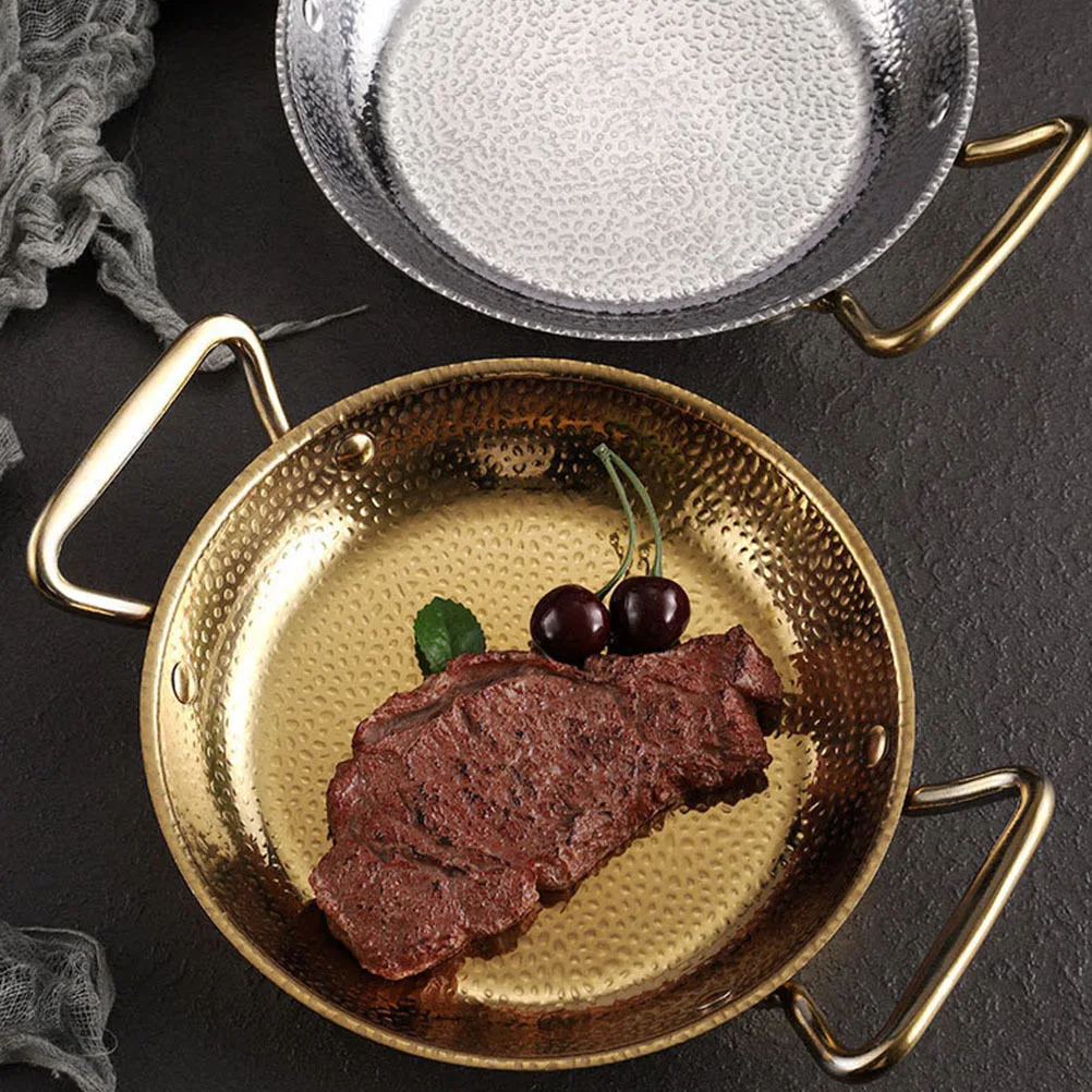 

Double Handle Stainless Steel Sukiyaki Pan Multifunction Household Hot Pot Paella Cooking Pot Kitchen Cooking Pan