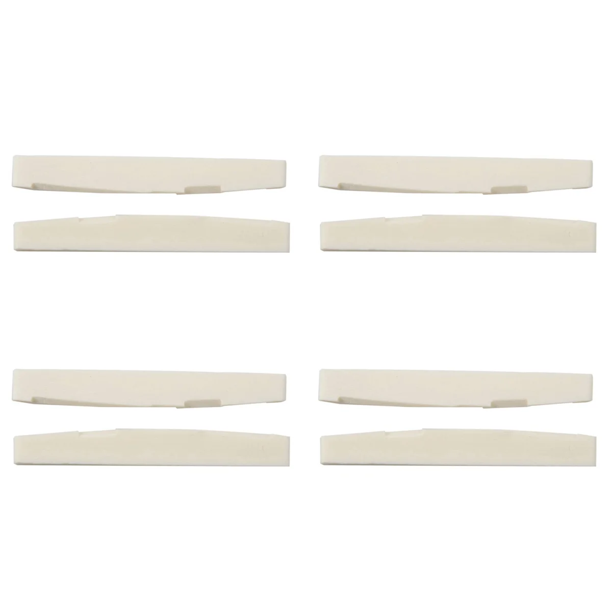 A71P 6 String Acoustic Bone Bridge Guitar Slotted Saddle Guitar Parts(Pack of 8)