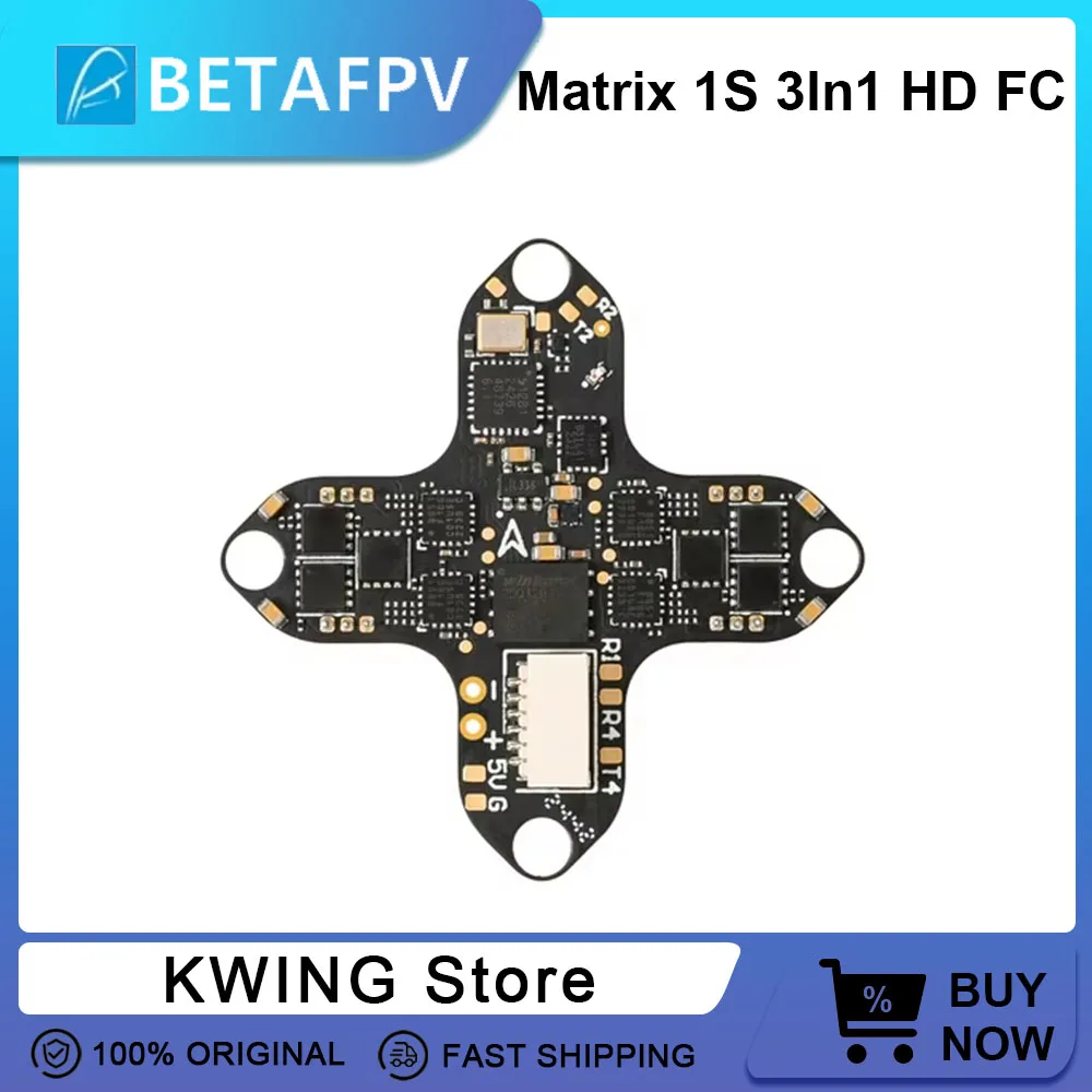 

BETAFPV Matrix 1S Бесщеточный контроллер полета FC G4 3IN1 HD AIO 12A ESC ELRS 2.4G Приемник для Meteor75 Pro O4 Meteor65 Pro O4