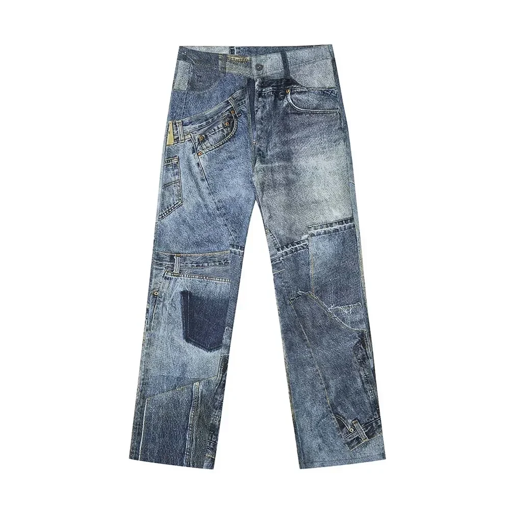 MADE EXTREME Distressed Baggy Jeans Clean Fit Y2k Men’s Jeans Punk Style Graphic Jeans