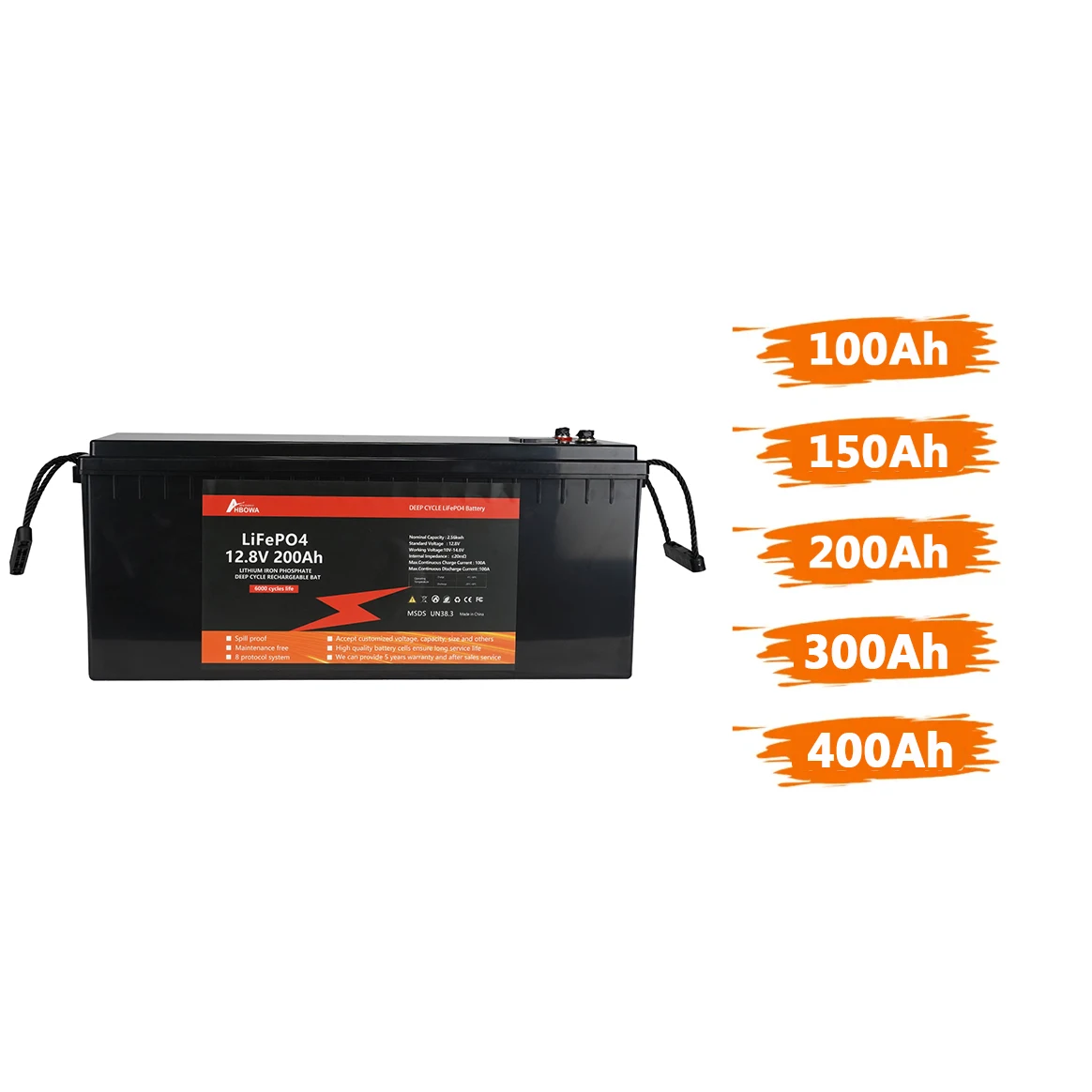 

12V 200Ah For Home Storage, Trolling Motors, RVs, Off-Grid Systems, Solar Power Systems, And Marine Use LiFePO4 Lithium Battery