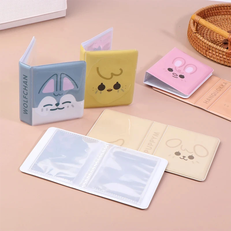 만화 동물 3 인치 바인더 Photocard 사진 앨범 엽서 스토리지 앨범 아이돌 사진 컬렉션 Kpop Photocard 바인더 이름 카드