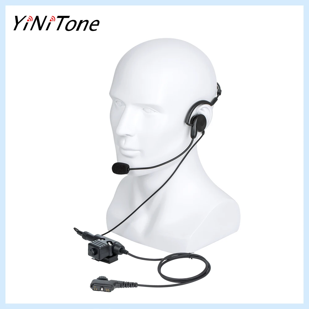 Ham Radio 7.1mm bone conduction Headset Microphone with U94 PTT For Hytera PD780 PT580H PD780G