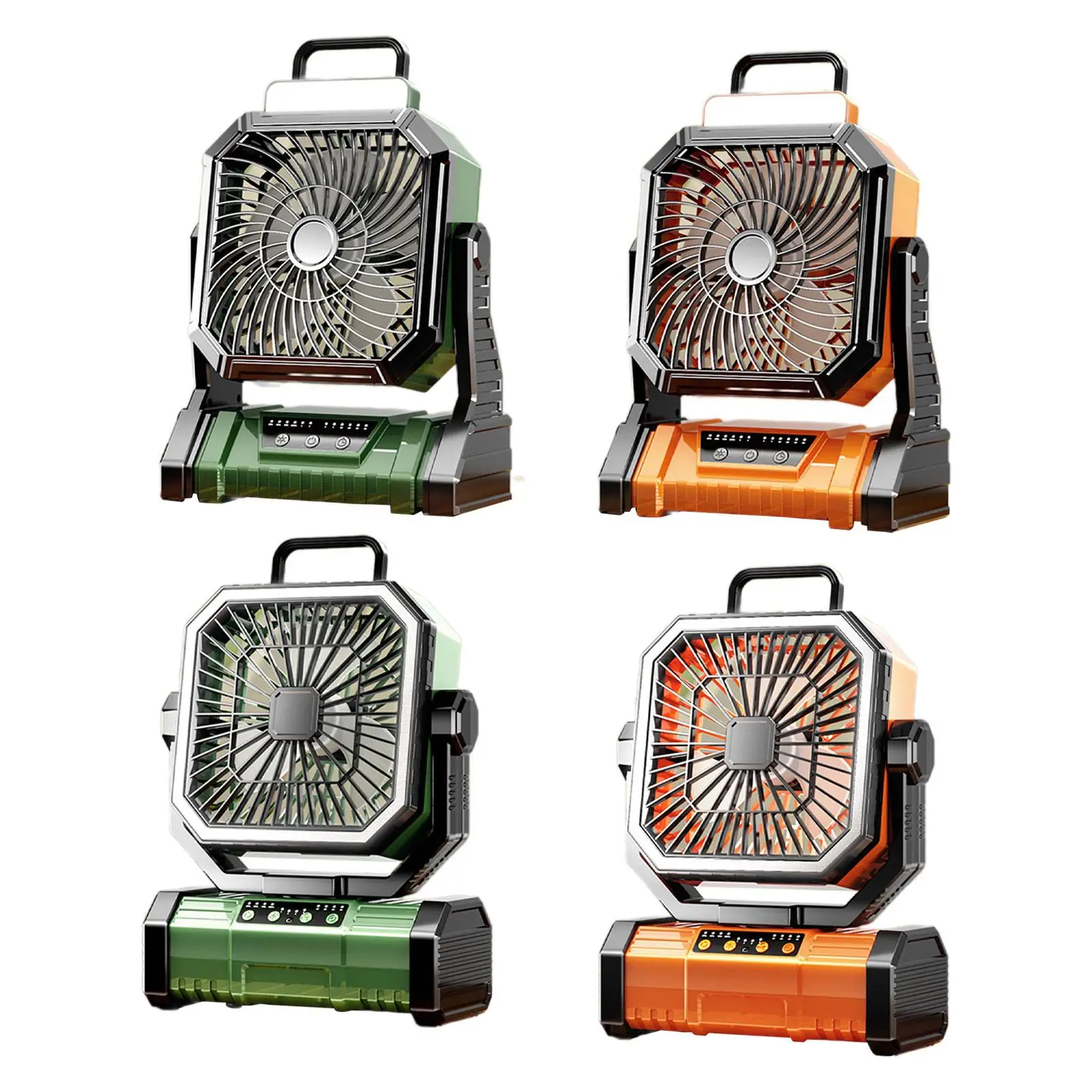 Camping Fan with LED Lantern Rechargeable Table Fan for RV Outdoor Bedroom