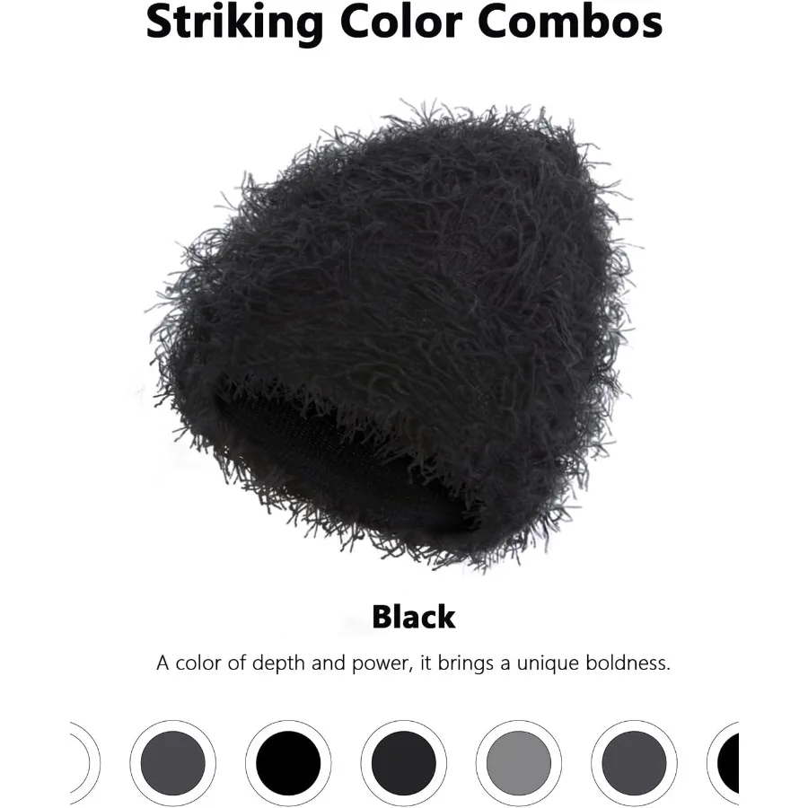 Gorro desgastado Fuzzy Shiesty Yeat Cálido Talla única para hombres Mujeres Gorro de punto de moda de invierno