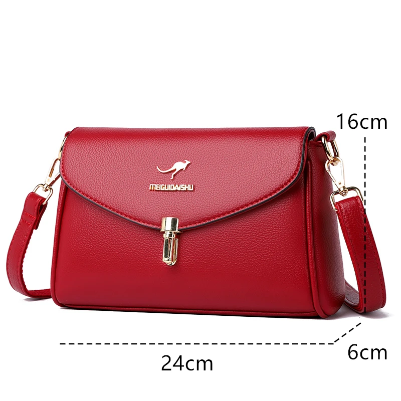 Luxury PU Leather Purses and Handbags for Women 2023 New Fashion Designer Shoulder Bags Ladies Casual High Quality Crossbody Bag