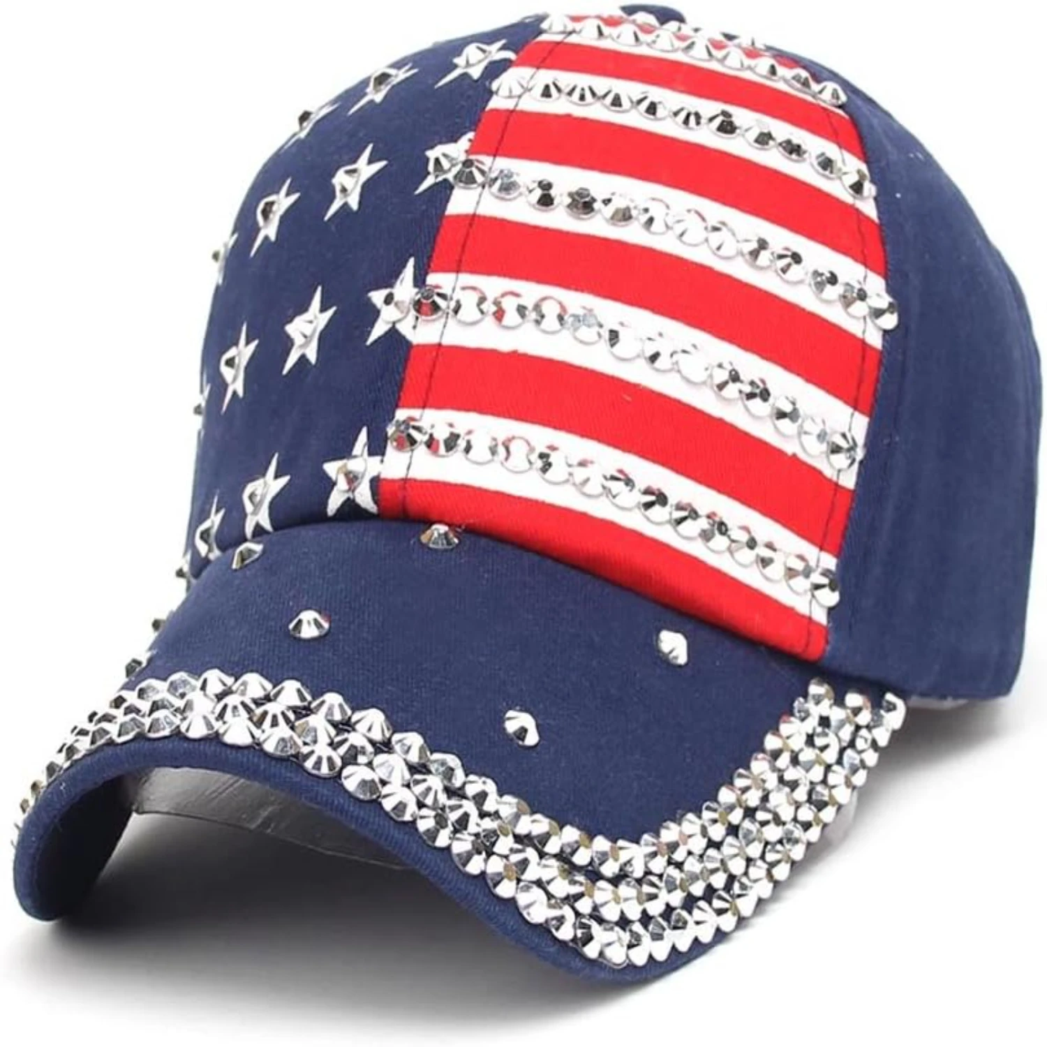 Upgrade Your Look Today with this Sparkling, Eye-Catching, and Stylish Flag Design Baseball Hat - The Perfect Accessory for Fash